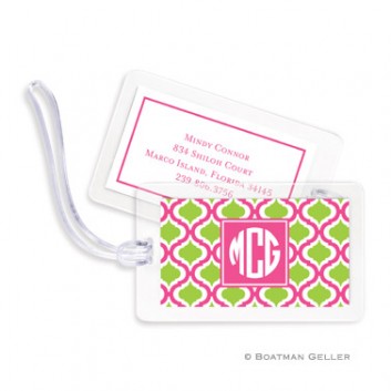 Luggage Tags - Kate Raspberry & Lime