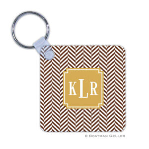 Keychain - Herringbone Chocolate