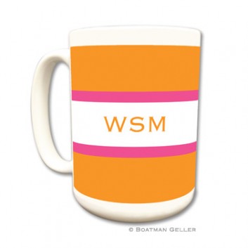 Mugs - Stripe Tangerine & Raspberry