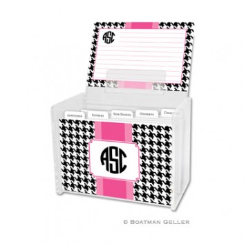 Recipe Box - Alex Houndstooth Black