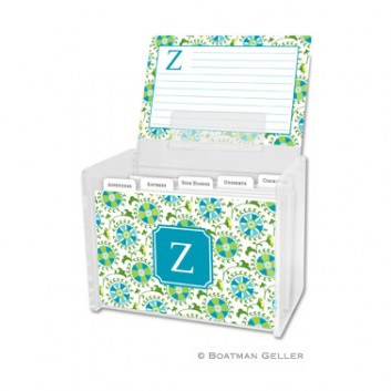 Recipe Box - Suzani Teal