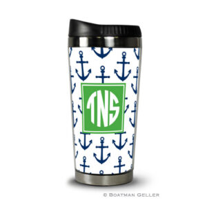 Travel Tumbler - Anchors Navy