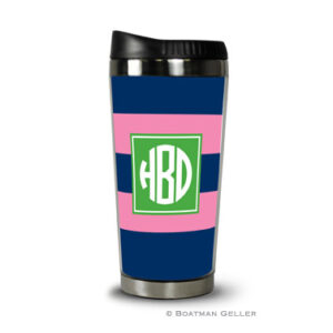 Travel Tumbler - Rugby Navy & Pink