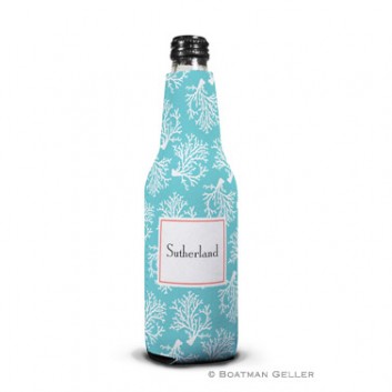 Koozie - Coral Repeat Teal