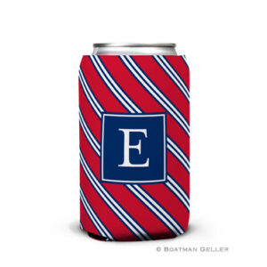 Koozie - Repp Tie Red & Navy