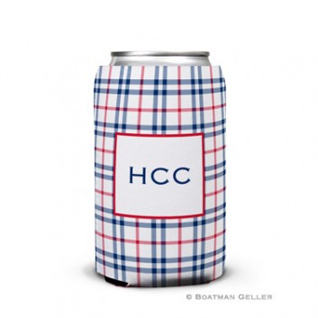 Koozie - Miller Check Navy & Red