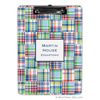 Clipboard - Madras Patch Blue