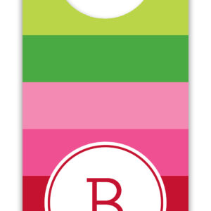 Wine Tags - Bold Stripe Pink & Green