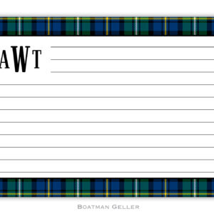 Recipe Cards - Black Watch Plaid