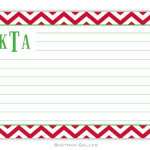 Recipe Cards - Chevron Red