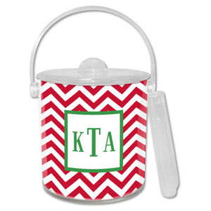 Ice Bucket - Chevron Red