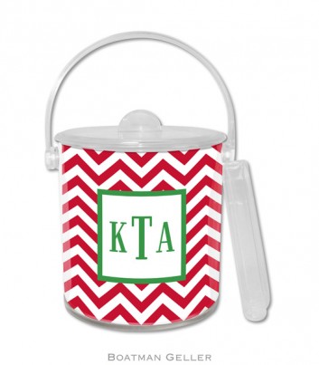 Ice Bucket - Chevron Red