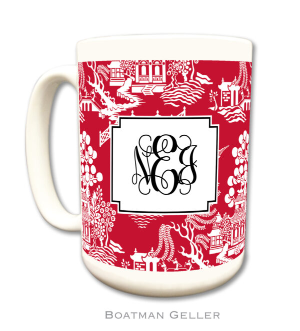 Mug - Alex Houndstooth Red