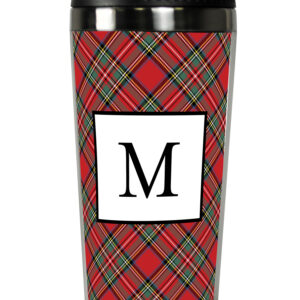 Travel Tumbler - Plaid Red