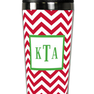 Travel Tumbler - Chevron Red